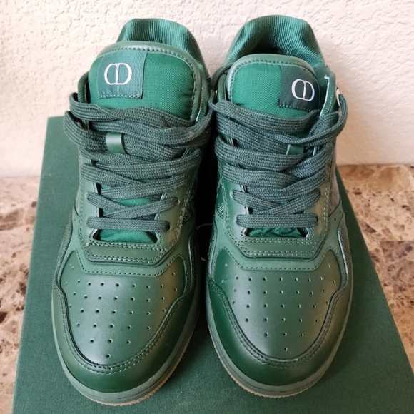 Dior mens world tour b27 size 40 green galaxy leather low top sneakers - Picture 2 of 8
